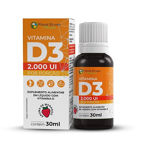 Vitamina D3 2000UI - 30ML - Floral Ervas