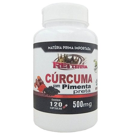 Cúrcuma + Pimenta Preta 500mg -  120 caps - Rei Terra