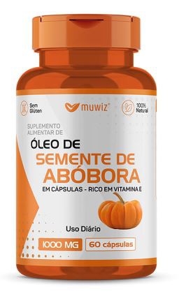 Óleo de Semente de Abóbora 1000mg - 60 caps - Muwiz