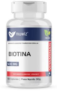 Biotina 500mg - 60 caps - Muwiz