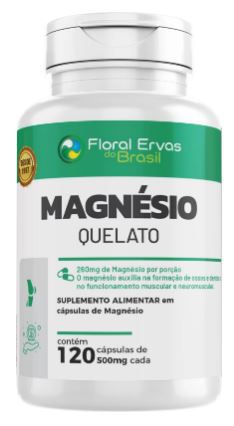 Magnésio Quelato -120caps -  Floral Ervas