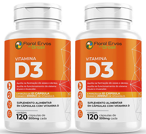Kit Vitamina D3 2000UI - 2 unidades - Floral Ervas