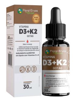 Vitamina D3 + K2 - 30ml - Floral Ervas