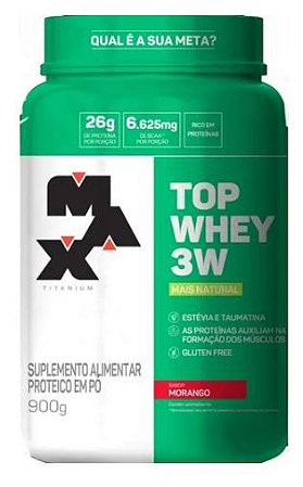 Top Whey 3W Mais Natural - 900g - Max Titanium