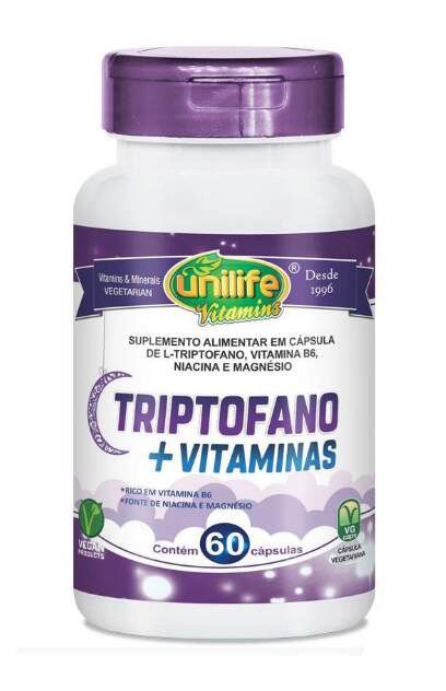 Triptofano + Vitaminas - 60 caps - Unilife