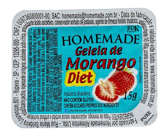 Geleia Diet Homemade 144X15G