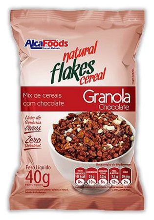 Granola Alca Foods Chocolate 100X40G - KOB Sachês