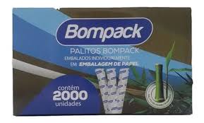 Palito de Dente bambu embalado BomPack 2000X1UN