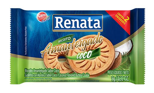 Biscoito Renata Amanteigado Coco 280X8,8G