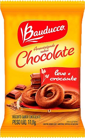 Biscoito Bauducco Amanteigado Chocolate 400X11,8G - KOB Sachês
