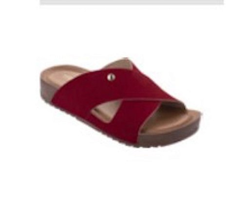 SANDALIA BIRKEN VERMELHO NOBUCK TERRA E AGUA 501102