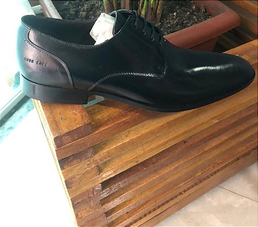 Sapato Preto social solado Borracha - Macedo Modas