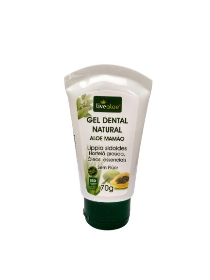 Gel Dental Natural Aloe Mamão – Livealoe – 70g