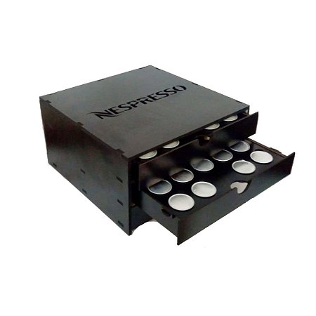 Porta Cápsulas de Café -  Nespresso - 3 Gavetas 72 cápsulas