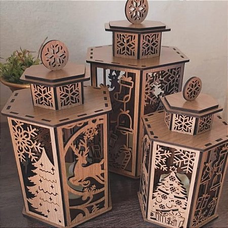 Trio de Lanternas Decorativas