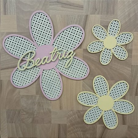 CONJUNTO ENFEITE FLORES PALHA INDIANA