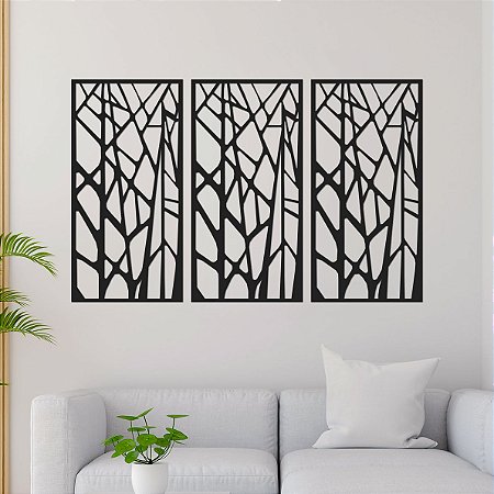 Conjunto de Painéis Decorativos - Galhos Finos