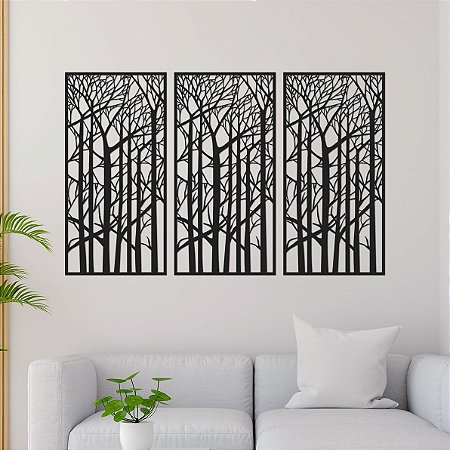 Conjunto de Painéis Decorativos - Galhos