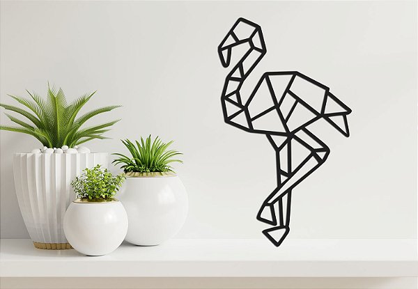Quadro  Geométrico - Flamingo