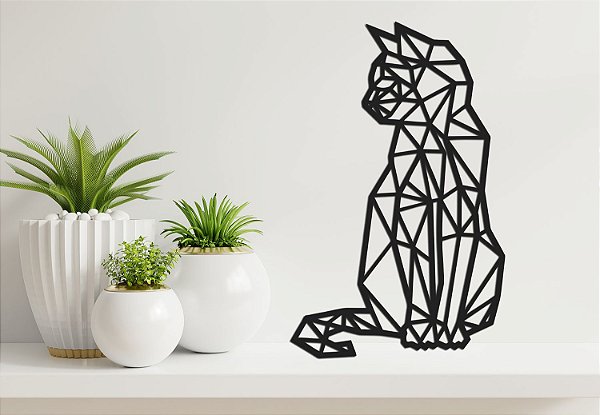 Quadro  Geométrico - Gato