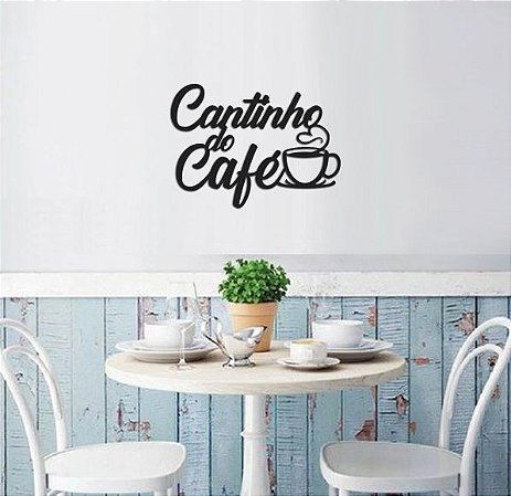 Placa - Decorativa - Escrita - Cantinho do Café - Sublime Decora