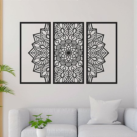 Conjunto de Painéis Decorativos - Mandala