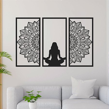 Conjunto de Painéis Decorativos - Meditação