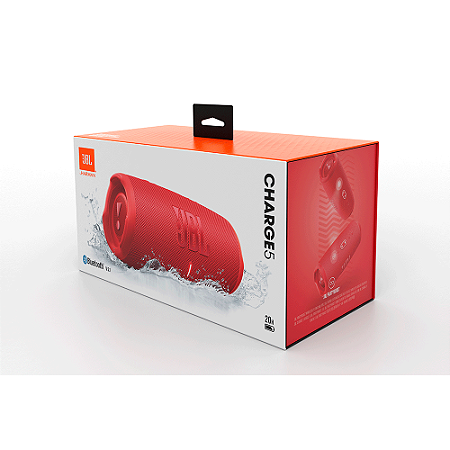 CAIXA DE SOM JBL CHARGE 5 BLUETOOTH 40W VERMELHA