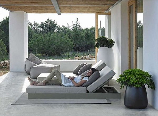 Chaise solteiro em alumínio Modena