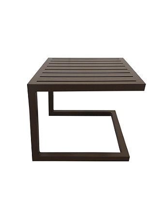 Mesa lateral com tampo de alumínio Varese