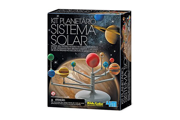 Kit Planetário Sistema Solar - Robô Latinha - Brinquedo Educativo Experimento Científico - 4M