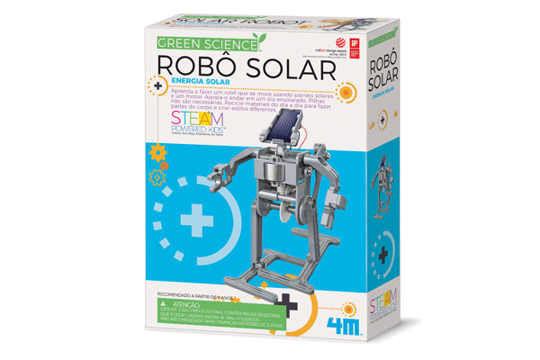 Robô Movido a Luz Solar - Brinquedo Educativo Experimento Científico e Robótica - 4M