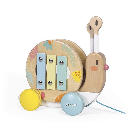 Caracol Musical Montável para Passear com Rodinhas – Janod