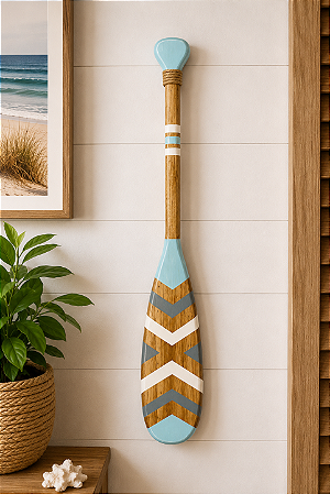 Remo Decorativo Azul Pastel 55 cm Decoração Náutica Praia