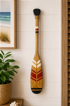 Remo Decorativo Canadense Ponta Preta 55 cm Decoração de Parede em madeira para Casa de Praia e Náutica