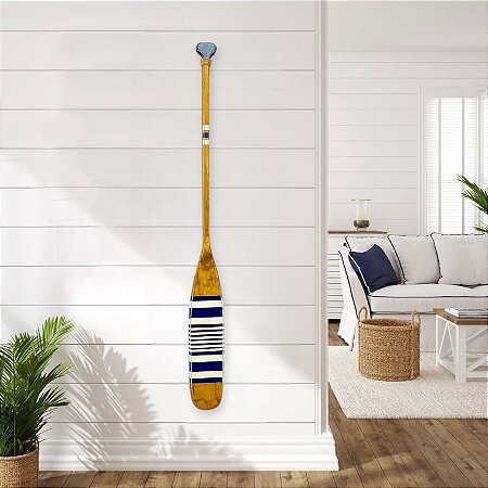 Remo Decorativo Azul escuro listrado 130cm Decoração Náutica Praia