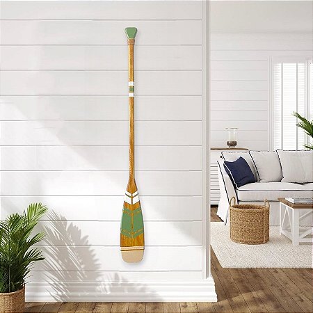 Remo Decorativo Verde e Bege 130 cm Decoração Náutica Praia
