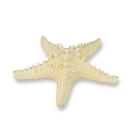 Estrela De Mesa Bege em Resina 21 Cm