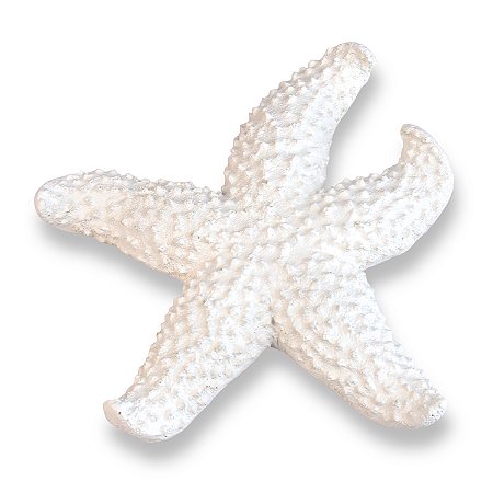Estrela Decorativa De Mesa Branca em Resina 16 Cm