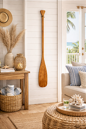 Remo Decorativo de Parede 100 cm em Madeira