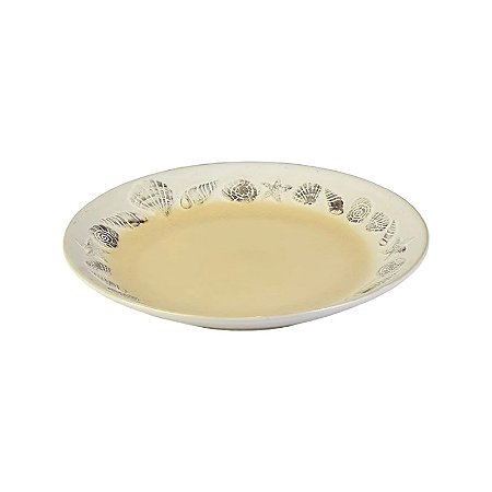 Prato Conchas Bege 28 cm Prato Náutico