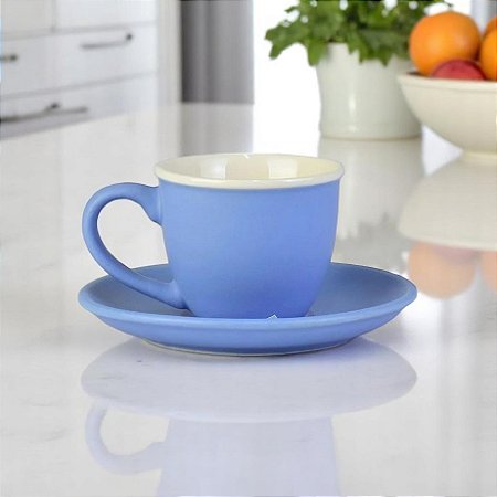Conjunto Xícara com Pires Azul
