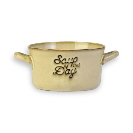 Tigela Bege Soup Bowl em Cerâmica