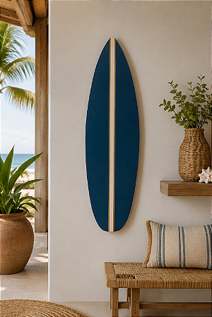 Prancha Náutica Azul Marinho 100cm Decoração de Parede em Madeira