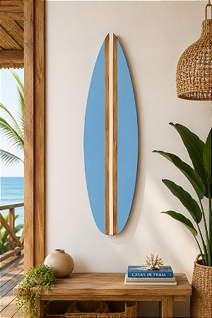 Prancha Náutica Azul Pastel 100cm Decoração de Parede em Madeira