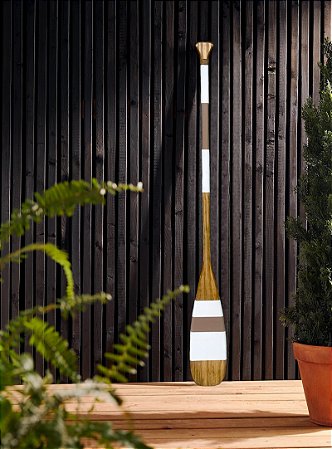 Remo Decorativo Marrom e Branco 100 cm Decoração Náutica Praia