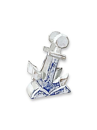 Porta Guardanapo Âncora Pátina Azul Decoração Náutica de Mesa