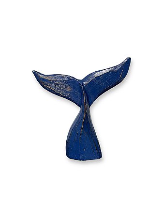 Enfeite Cauda de Baleia Azul Pequena Decoração Náutica de Mesa