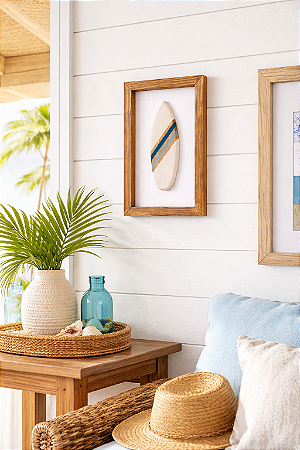 Quadro Prancha Azul Decoração Náutica de Parede