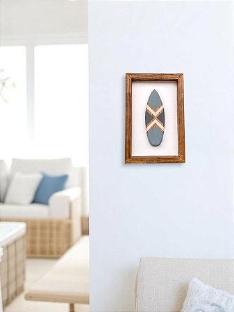 Quadro Prancha Azul Decoração Náutica de Parede